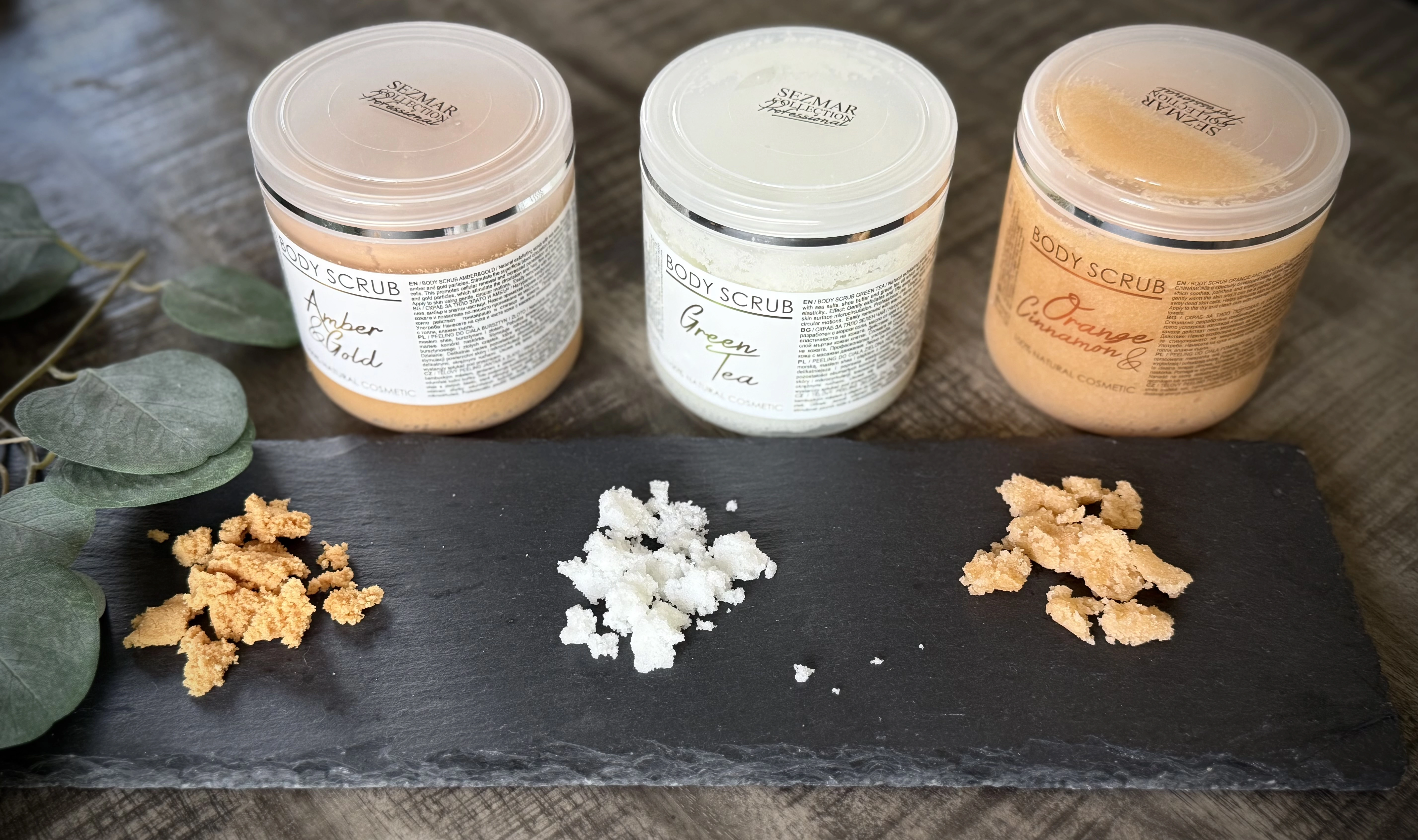 Peelingi wykorzystywane podczas aromatycznego peelingu z masażem relaksacyjnym